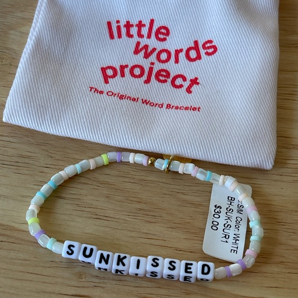 little words project Jewelry - Little words project - s/m bracelet neon pastel crystal “sunkissed” - NWT
